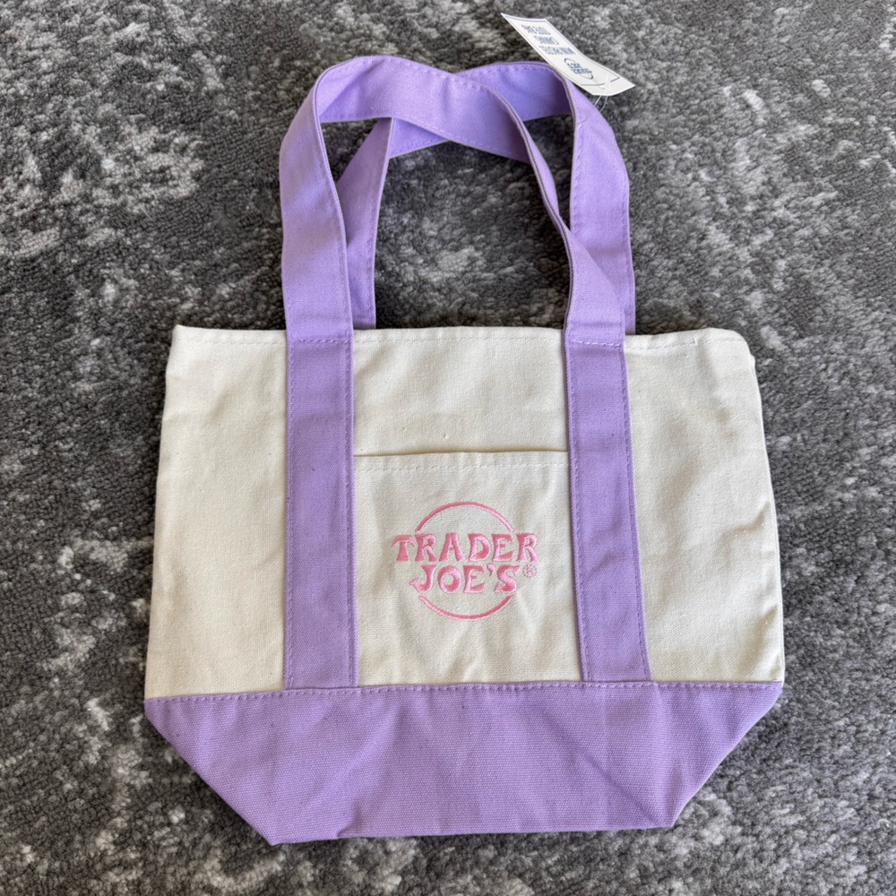 Traders Joes Mini Tote Purple